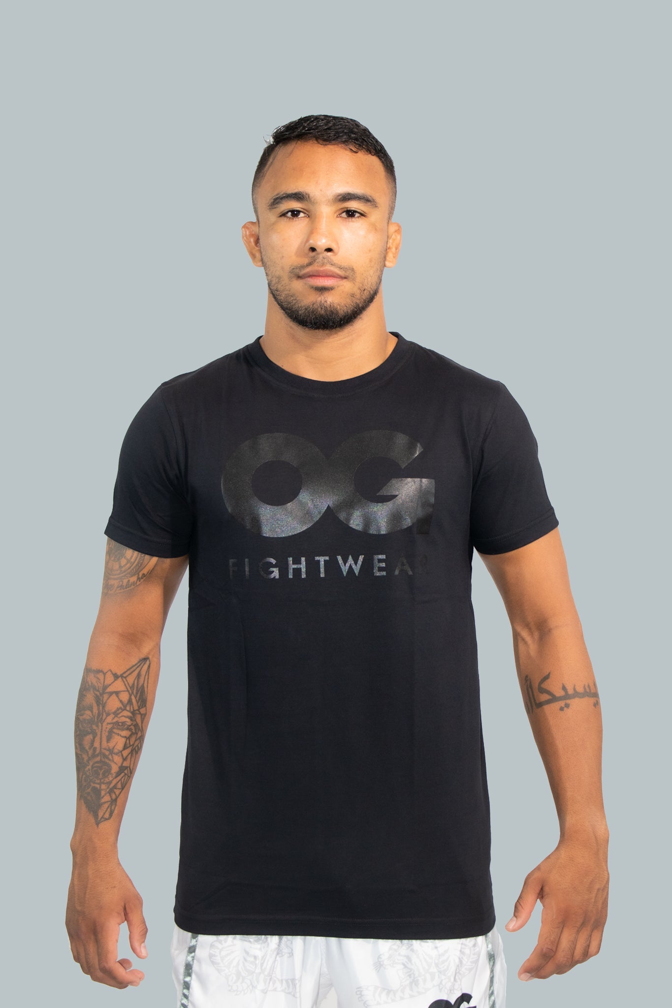 Black OG Cotton T-Shirt Fightwear Front