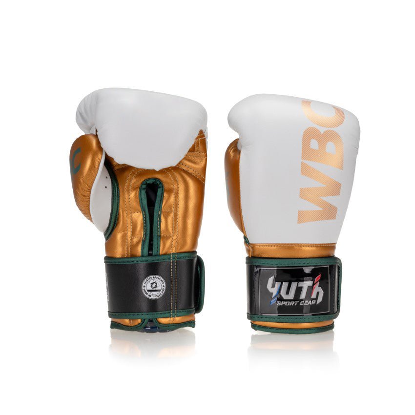 WBC X Yuth Hybrid Competition Boxing Gloves - Fight.ShopBoxing GlovesYuth X WBCWhite/Gold8oz