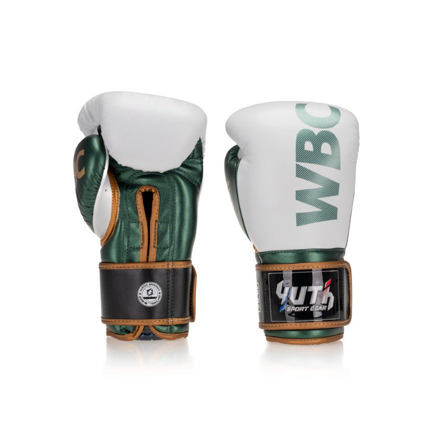 WBC X Yuth Hybrid Competition Boxing Gloves - Fight.ShopBoxing GlovesYuth X WBCWhite/Green8oz