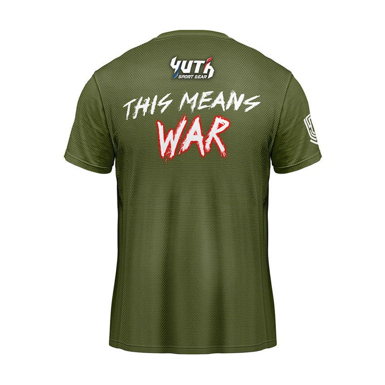 Army Green   Yuth Men's Chest Thai T-shirt Back