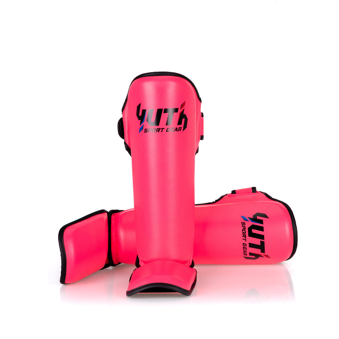 Hot Pink Yuth - Signature Line Shin Guard Front