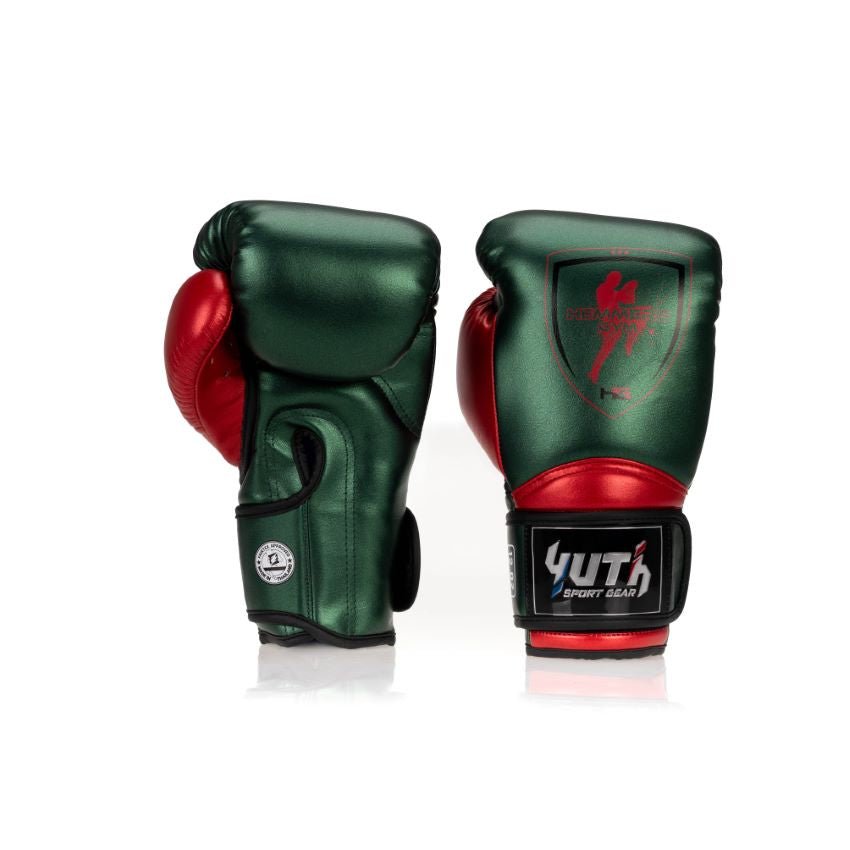 Yuth X Hemmers Gym Green Red Boxing Gloves