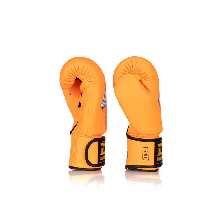 Yellow Danger Equipment Super Max Boxing Glove Semi-Leather Side