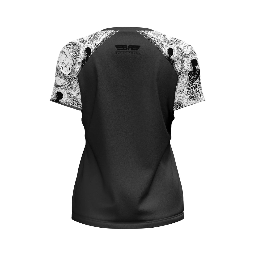 Black Angel Black Short Sleeve Rashguard - Fight.ShopRashguardBlack AngelXS