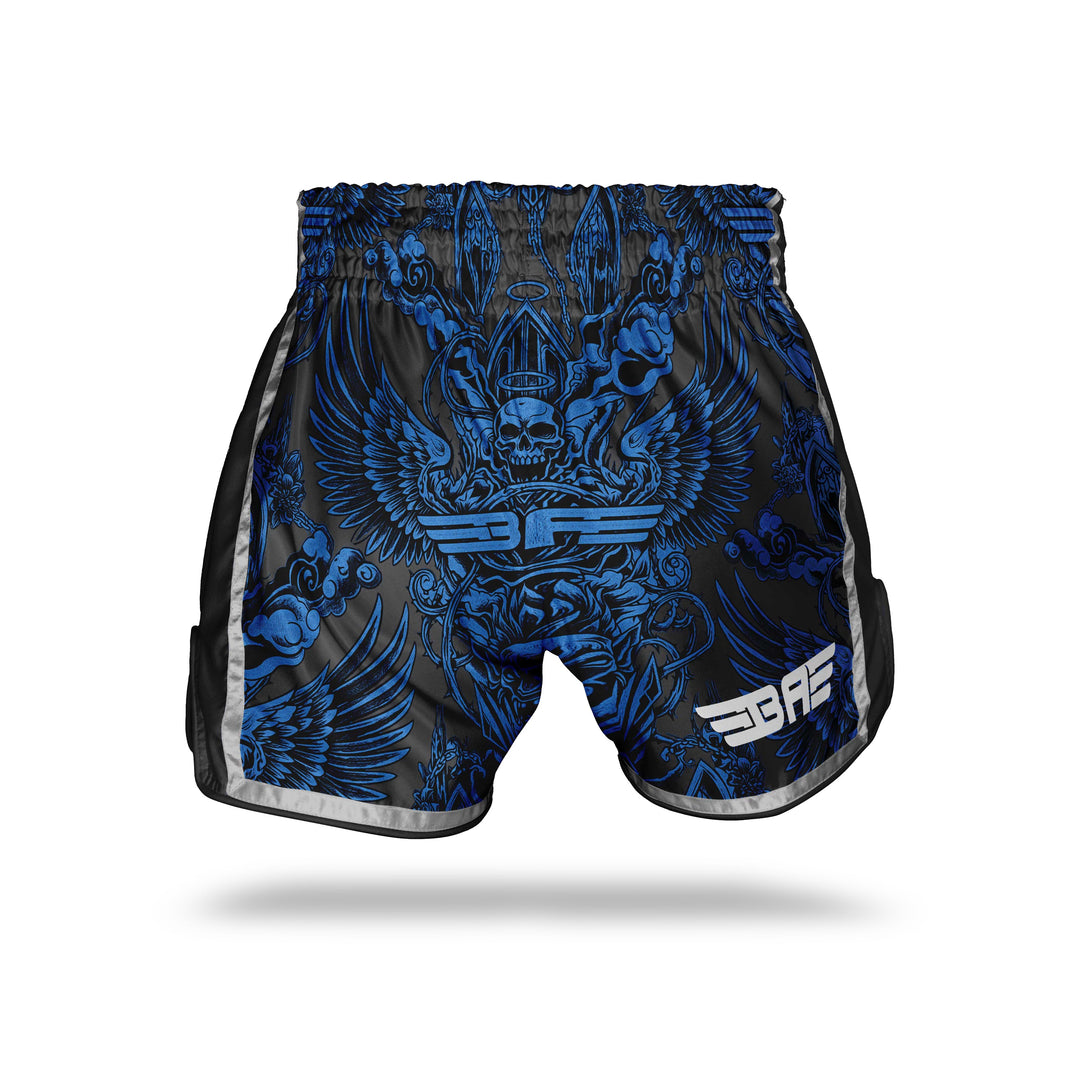 Black Angel Blue Muay Thai Shorts - Fight.ShopMuay Thai ShortBlack AngelXS