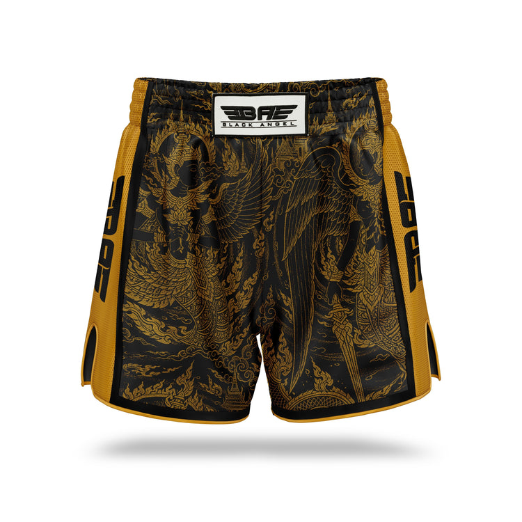 Black Angel Golden Boxing Shorts - Fight.ShopBoxing shortsBlack AngelXS