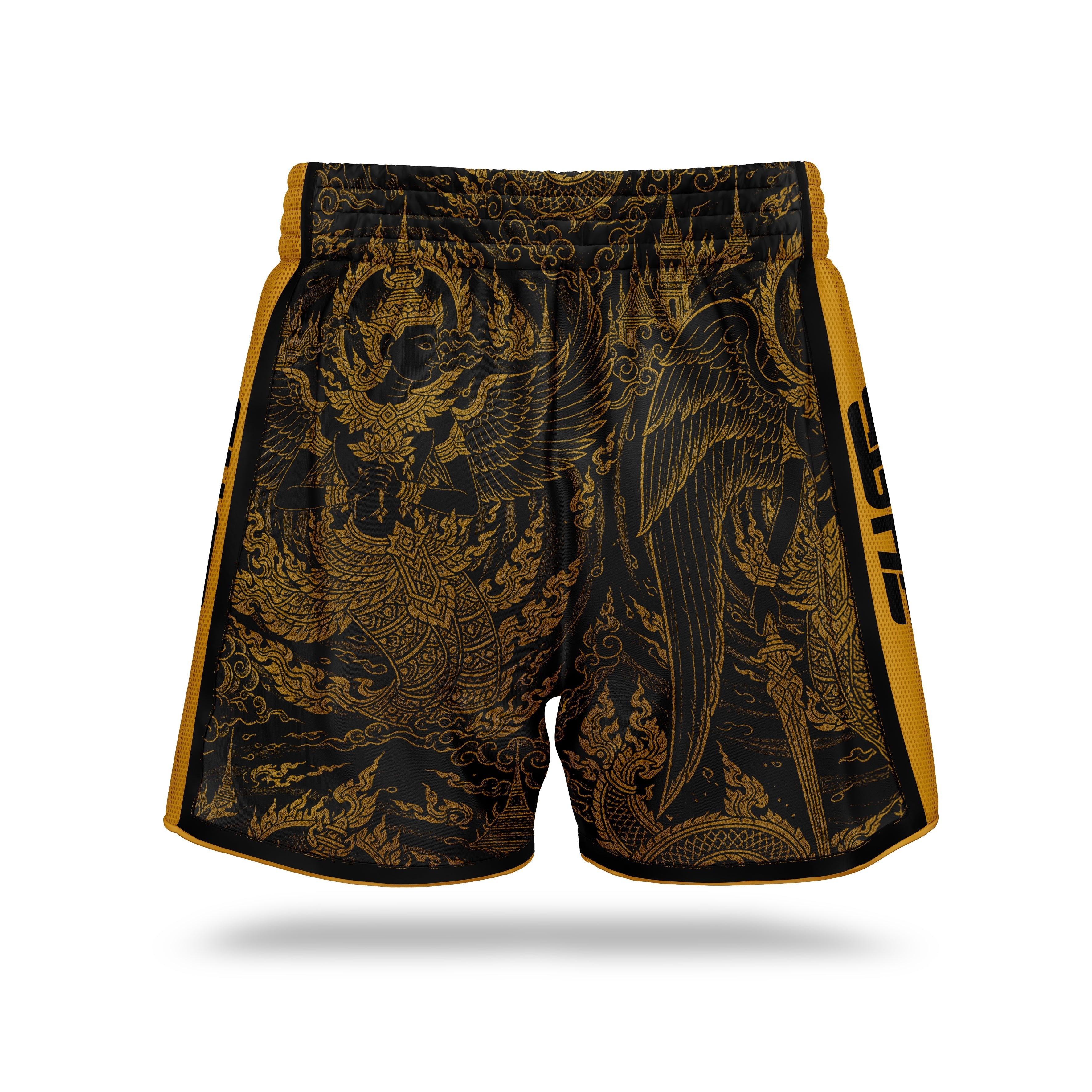 Black Angel Golden Boxing Shorts - Fight.ShopBoxing shortsBlack AngelXS