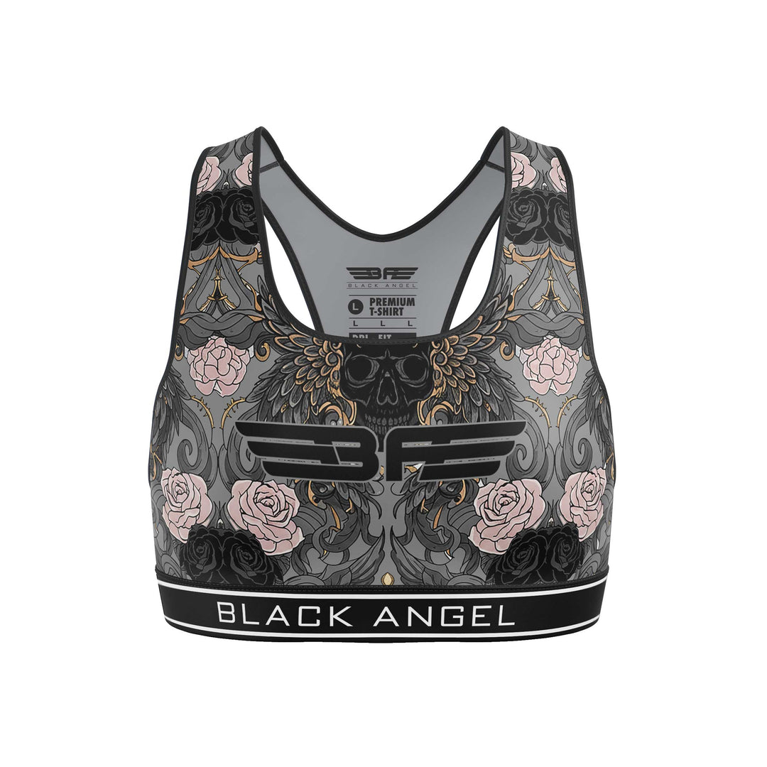 Black Angel Grey Sport Bra - Fight.ShopSports braBlack AngelXS