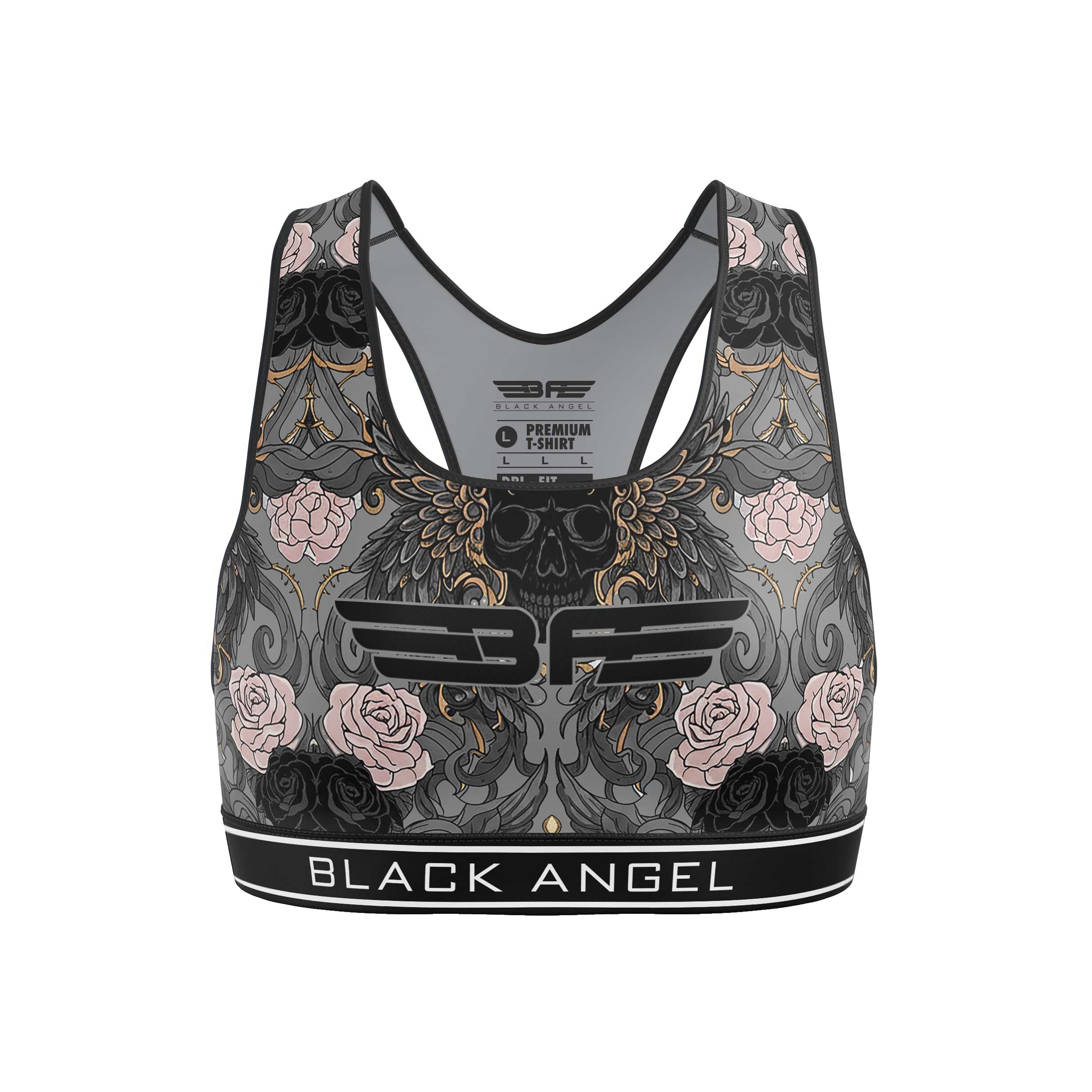 Black Angel Grey Sport Bra - Fight.ShopSports braBlack AngelXS