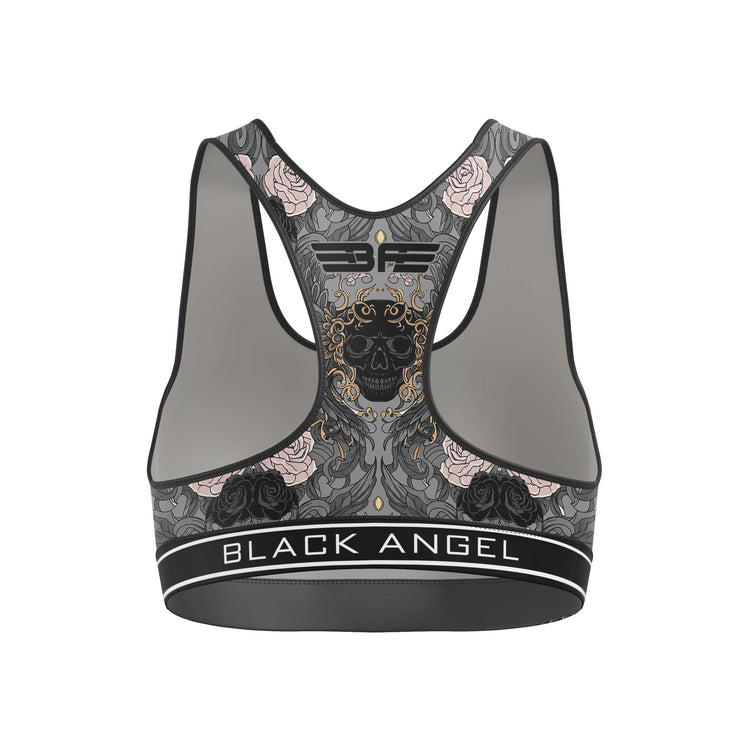 Black Angel Grey Sport Bra - Fight.ShopSports braBlack AngelXS