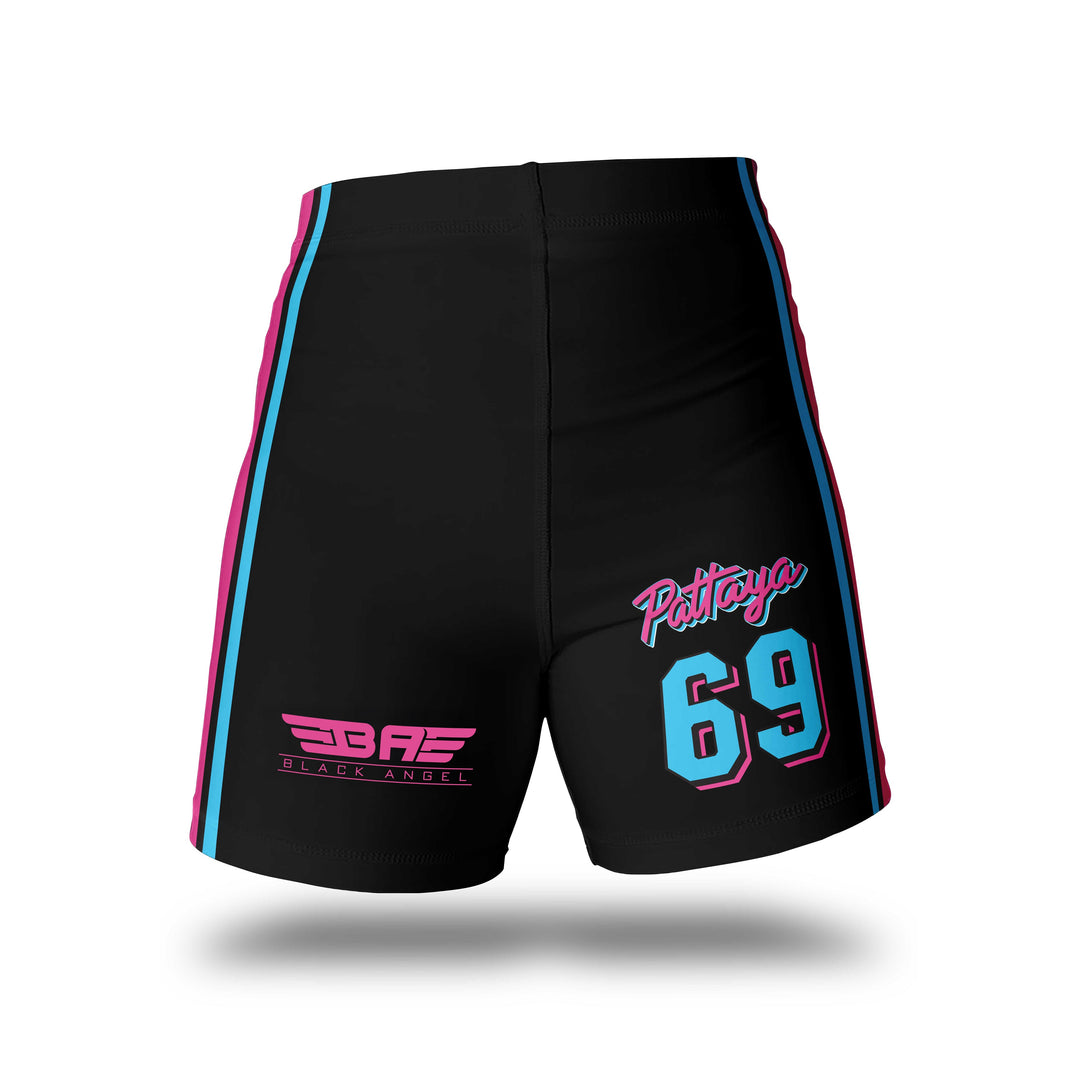 Black Angel Pattaya 69 Compression Shorts - Fight.ShopCompression ShortsBlackangelBlackXS