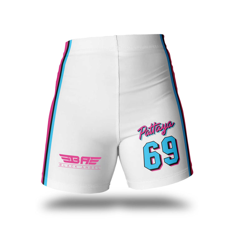 Black Angel Pattaya 69 Compression Shorts - Fight.ShopCompression ShortsBlackangelWhiteXS