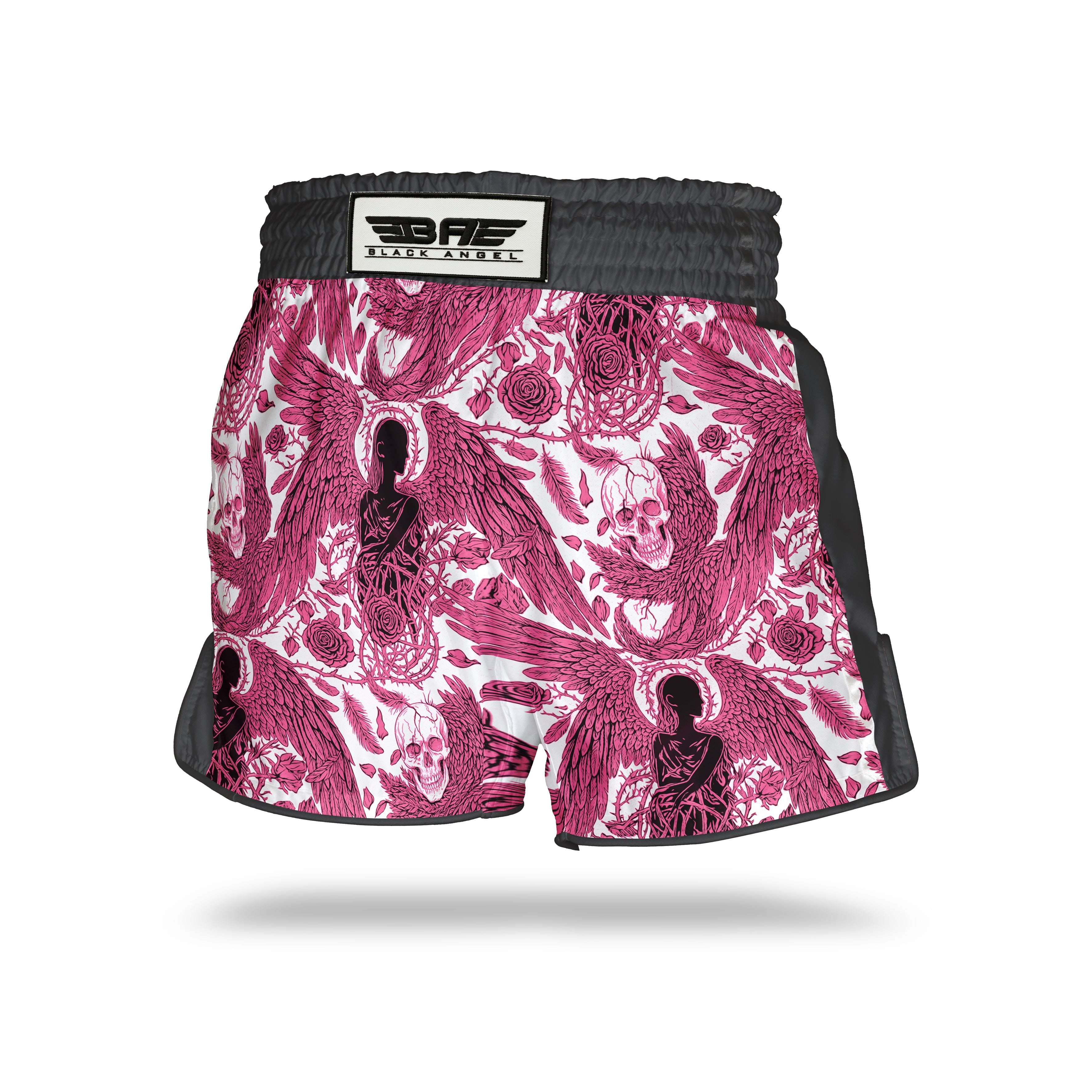 Black Angel Pink Muay Thai Shorts - Fight.ShopMuay Thai ShortBlack AngelXS