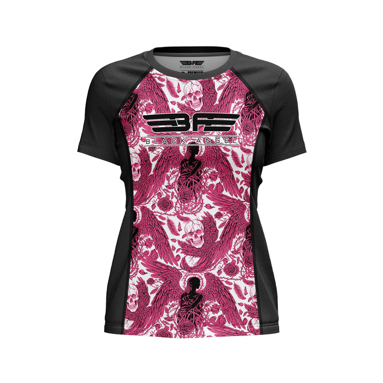 Black Angel Pink Short Sleeve Rashguard - Fight.ShopRashguardBlack AngelXS