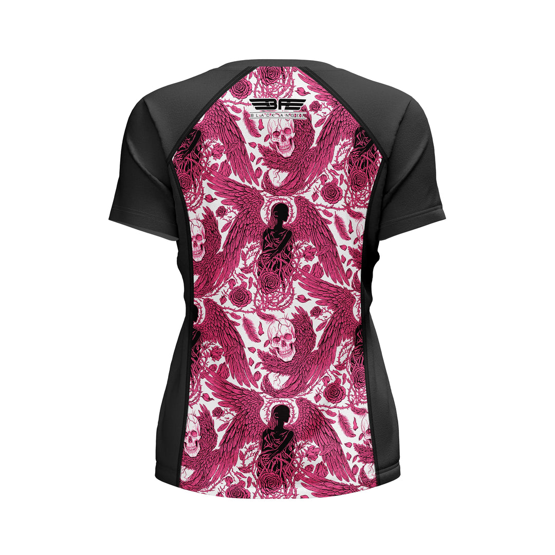 Black Angel Pink Short Sleeve Rashguard - Fight.ShopRashguardBlack AngelXS