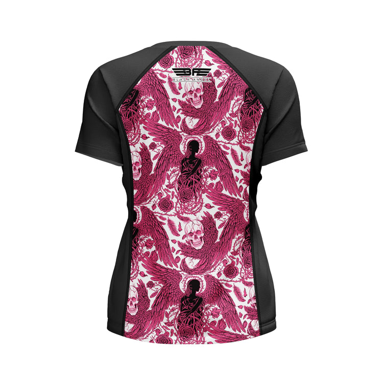 Black Angel Pink Short Sleeve Rashguard - Fight.ShopRashguardBlack AngelXS