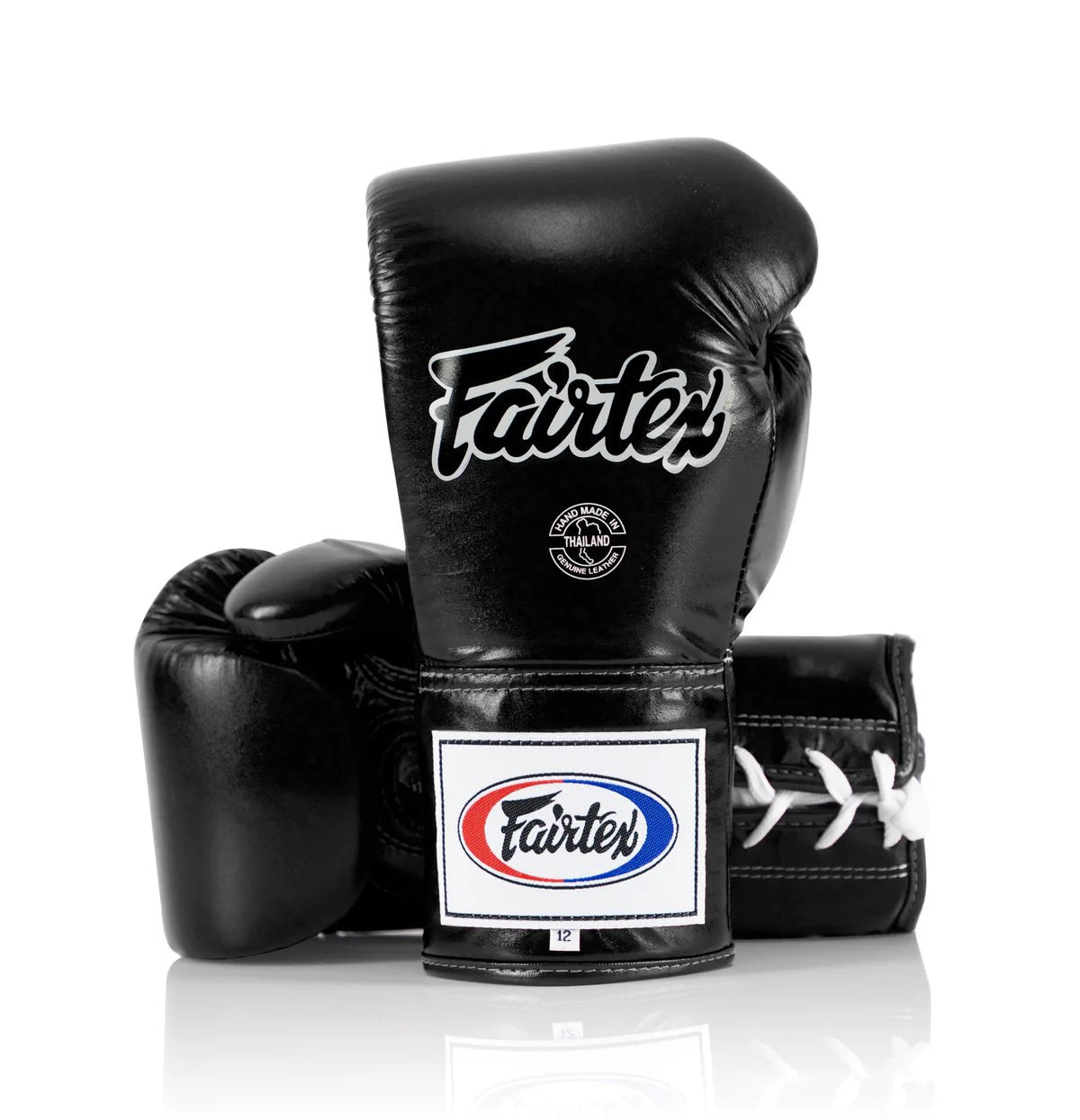 Fairtex BGL6 Pro Laced Competition Gloves - Locked Thumb (Leather) - Fight.ShopBoxing GlovesFairtexBlack10oz