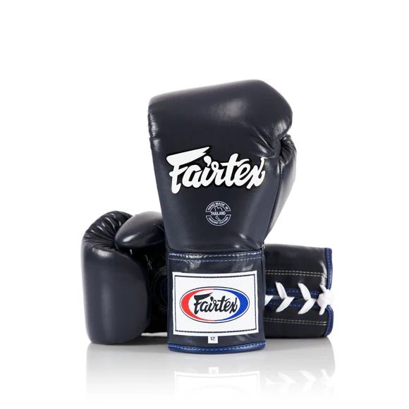 Fairtex BGL6 Pro Laced Competition Gloves - Locked Thumb (Leather) - Fight.ShopBoxing GlovesFairtexBlue10oz