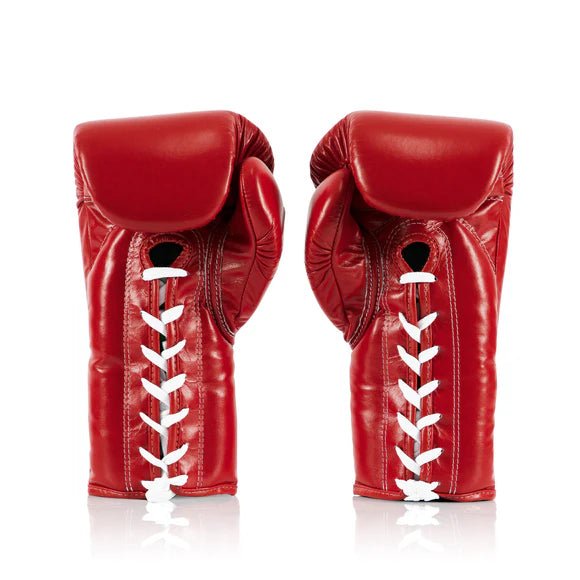 Fairtex BGL6 Pro Laced Competition Gloves - Locked Thumb (Leather) - Fight.ShopBoxing GlovesFairtexRed10oz