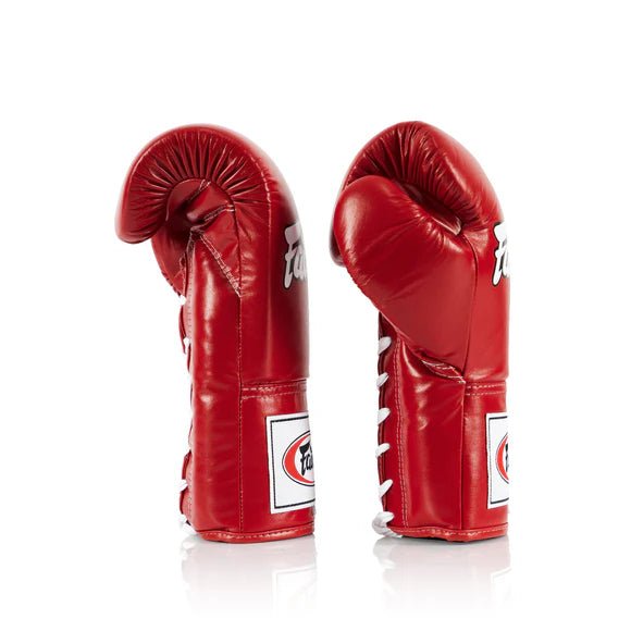 Fairtex BGL6 Pro Laced Competition Gloves - Locked Thumb (Leather) - Fight.ShopBoxing GlovesFairtexRed10oz