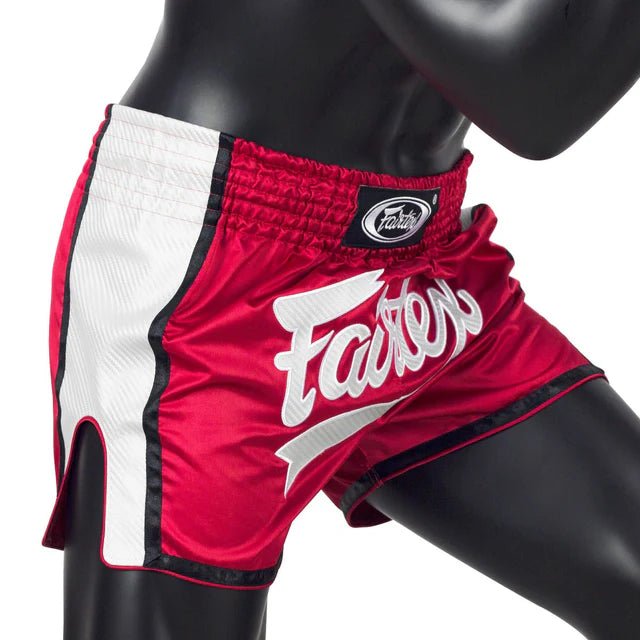 Fairtex BS1704 Red/White Slim Cut Muay Thai Boxing Short - Fight.ShopFairtexXS