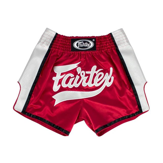 Fairtex BS1704 Red/White Slim Cut Muay Thai Boxing Short - Fight.ShopFairtexXS