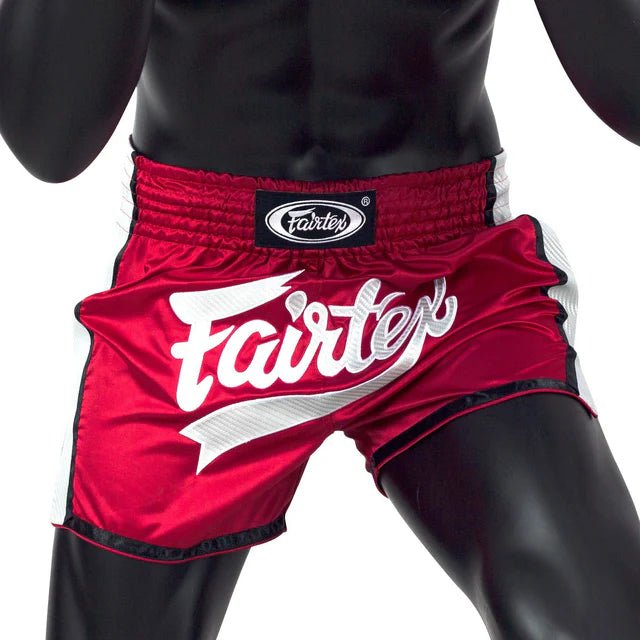 Fairtex BS1704 Red/White Slim Cut Muay Thai Boxing Short - Fight.ShopFairtexXS