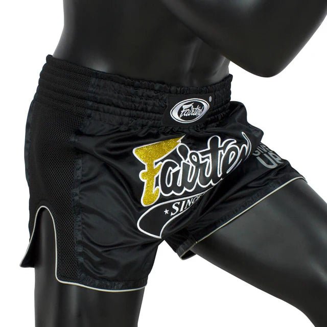 Fairtex BS1708 Black Slim Cut Muay Thai Boxing Short - Fight.ShopMuay Thai ShortFairtexXS