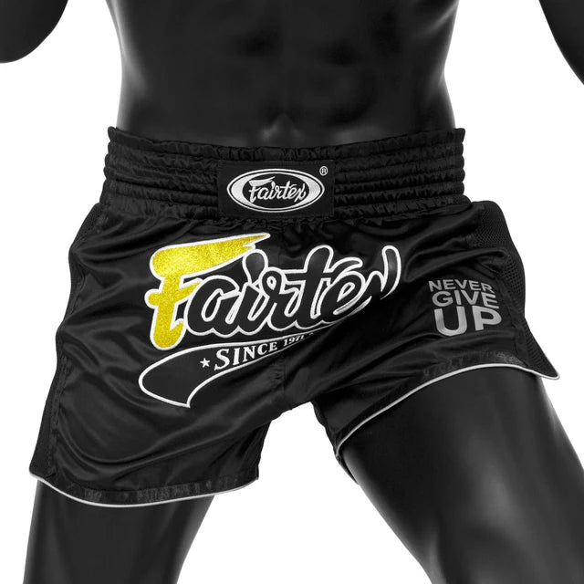 Fairtex BS1708 Black Slim Cut Muay Thai Boxing Short - Fight.ShopMuay Thai ShortFairtexXS