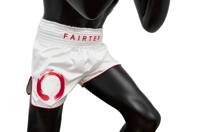 Fairtex BS1918 Enso White Muay Thai Boxing Shorts - Fight.ShopMuay Thai ShortFairtexXS