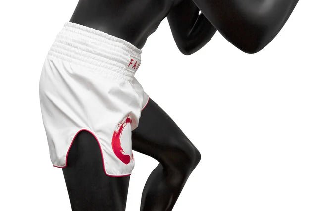 Fairtex BS1918 Enso White Muay Thai Boxing Shorts - Fight.ShopMuay Thai ShortFairtexXS