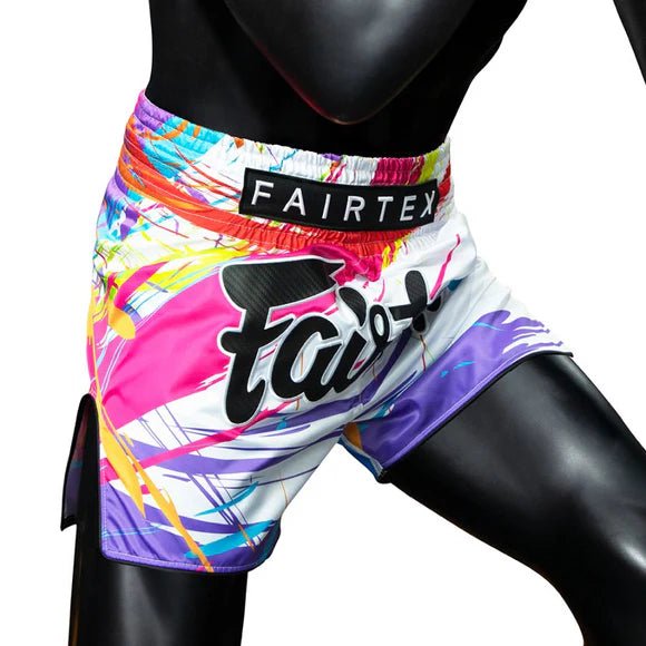 Fairtex BS1933 World Music White New Muay Thai Shorts - Fight.ShopMuay Thai ShortFairtexXS