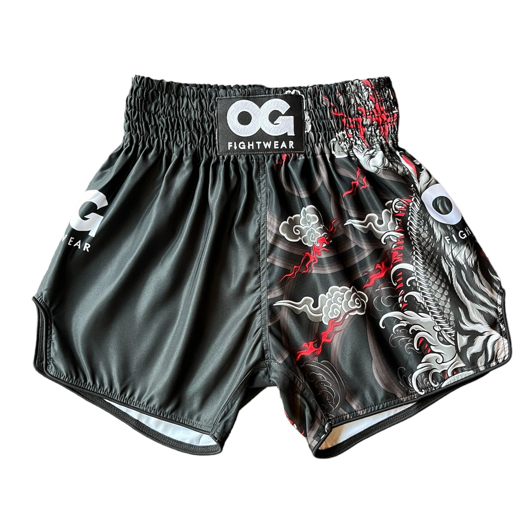 OG Fightwear Muay Thai Black Tiger Shorts - Fight.ShopMuay Thai ShortOG FightwearS