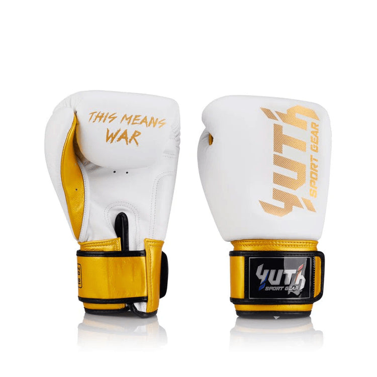 Yuth Gold Line Boxing Gloves - Fight.ShopBoxing GlovesYuthWhite/Gold8oz