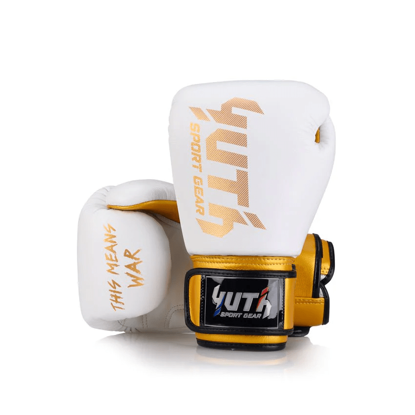 Yuth Gold Line Boxing Gloves - Fight.ShopBoxing GlovesYuthWhite/Gold8oz