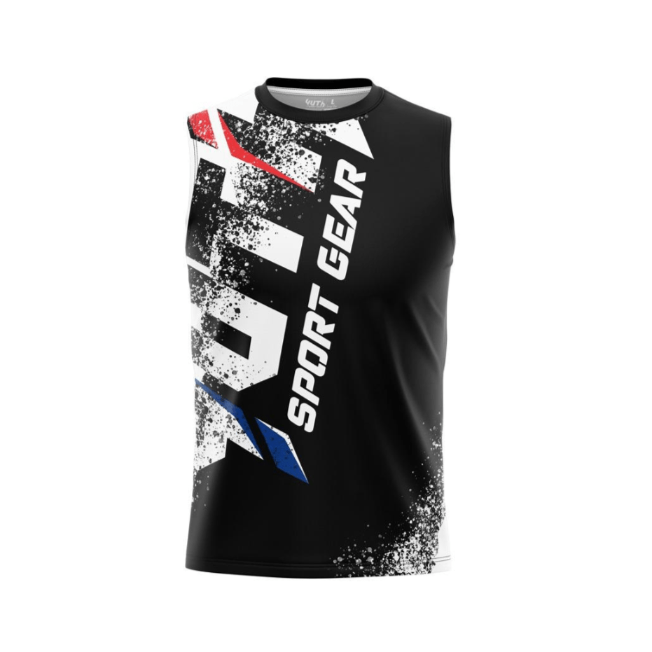 Yuth Men's Crossbody Sleeveless Shirt - Fight.ShopJerseyYuthBlackXS