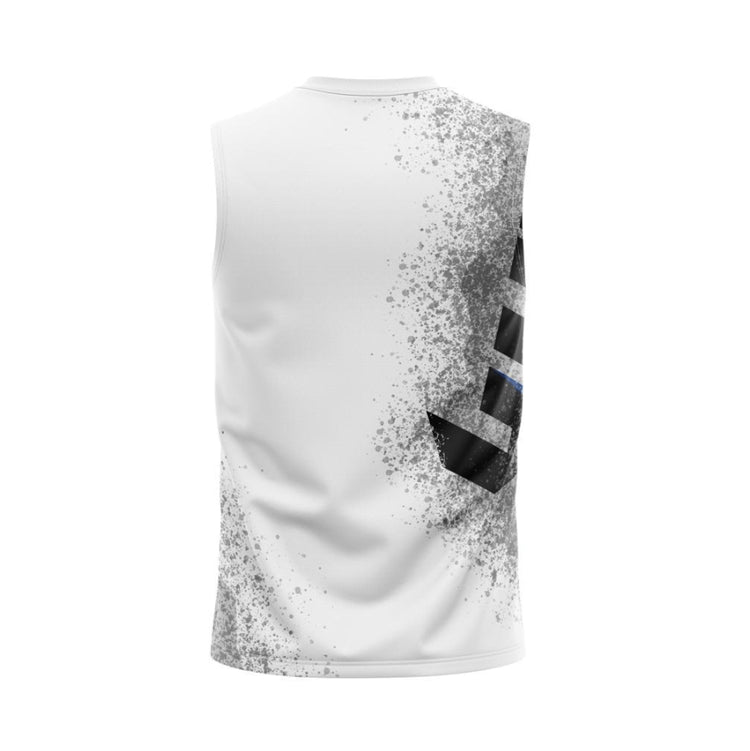 Yuth Men's Crossbody Sleeveless Shirt - Fight.ShopJerseyYuthWhiteXS