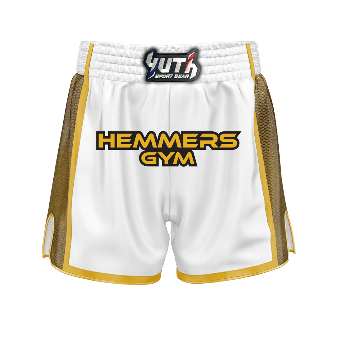 Yuth X Hemmers Gym Muay Thai Short - Fight.ShopMuay Thai ShortYuth x Hemmers GymWhiteXS