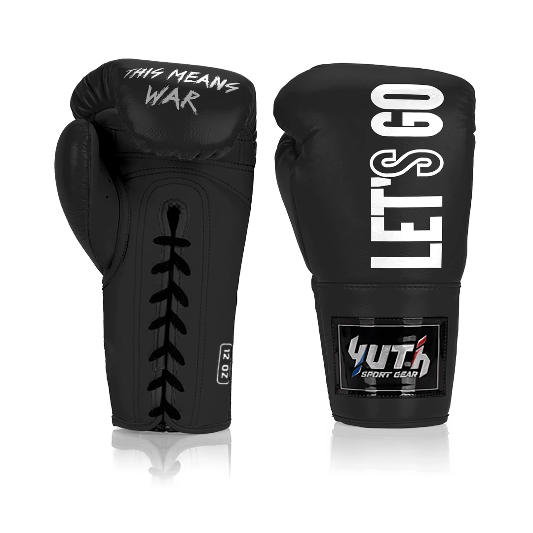 Yuth X LGC Lace - Up Boxing Gloves - Fight.ShopBoxing GlovesLGCBlack8oz