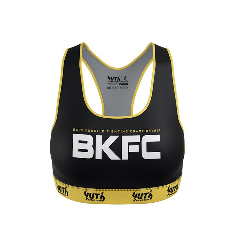 Black BKFC Sports Bra Front