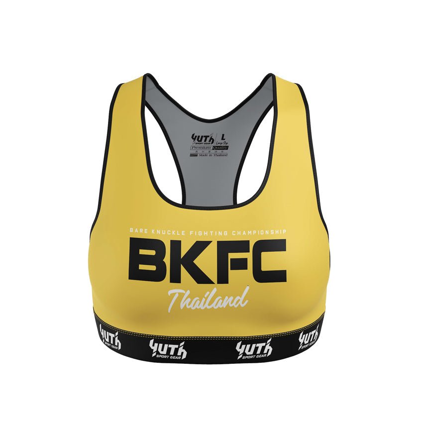 Yellow BKFC Sport Bra Front