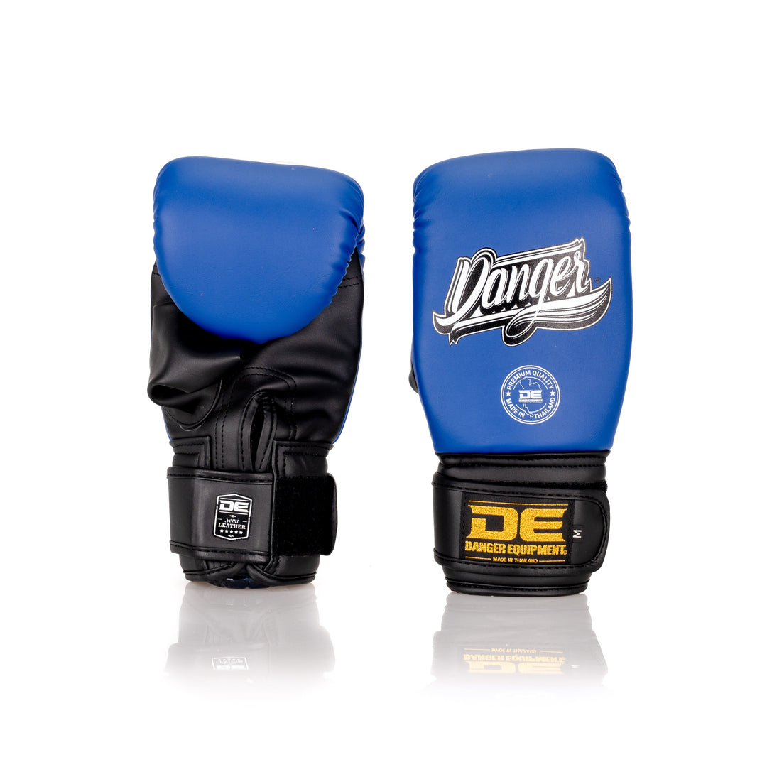 Black/Blue Danger Equipment Bag Gloves Back/Front