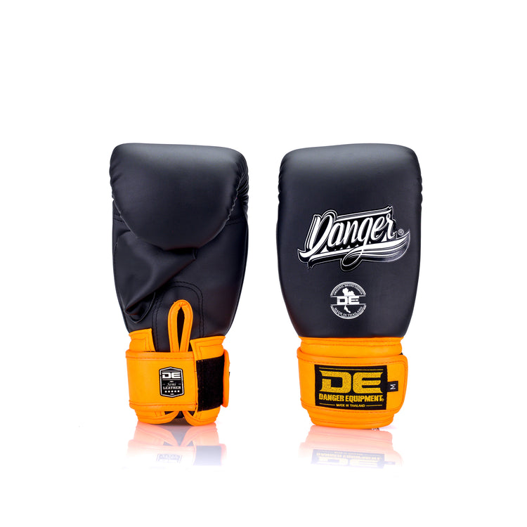 Black/Orange Danger Equipment Bag Gloves Back/Front
