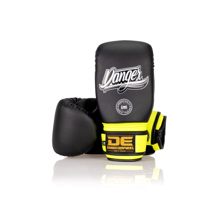 Black/Yellow Danger Equipment Bag Gloves Back/Front