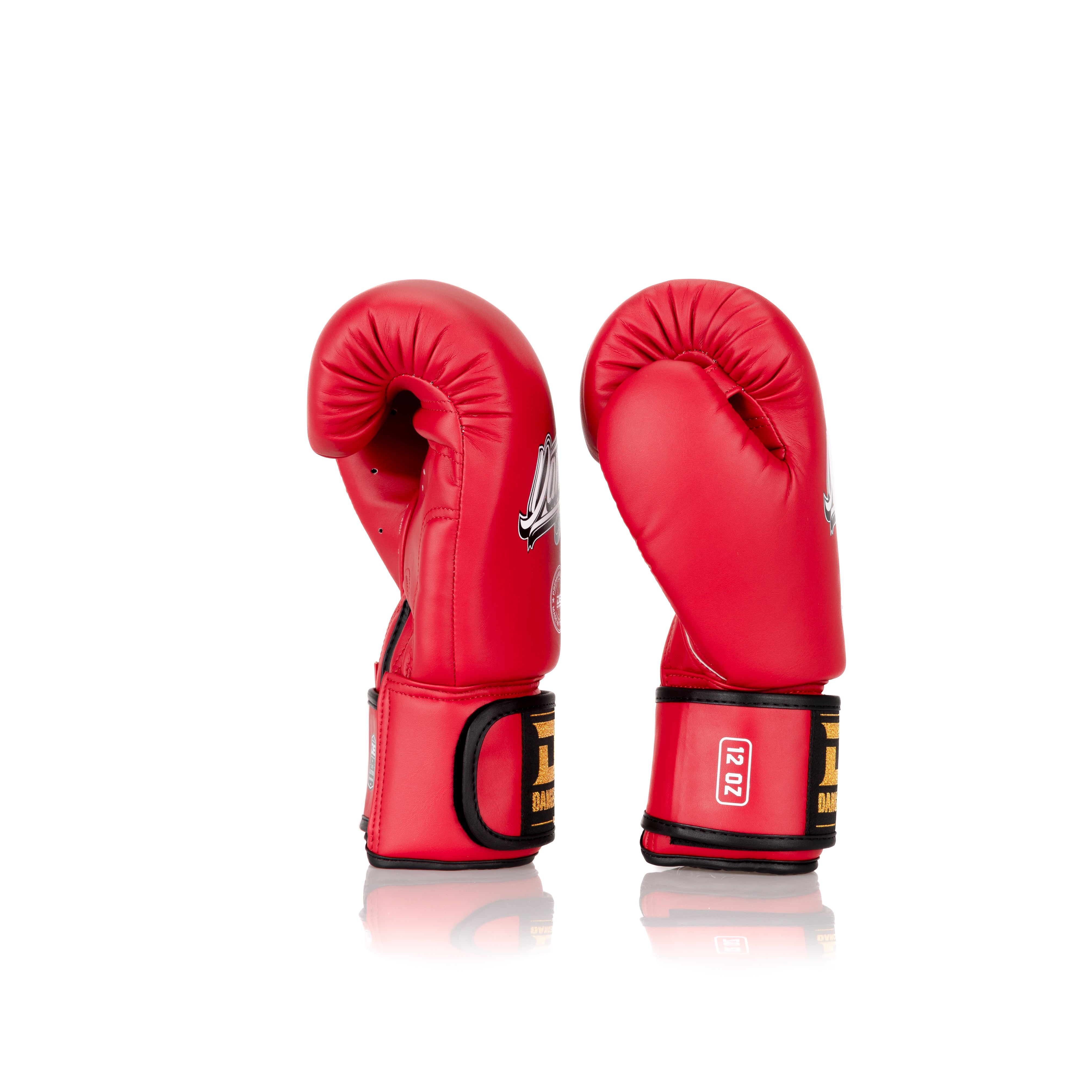 Red Danger Equipment Classic Thai Boxing Gloves Side
