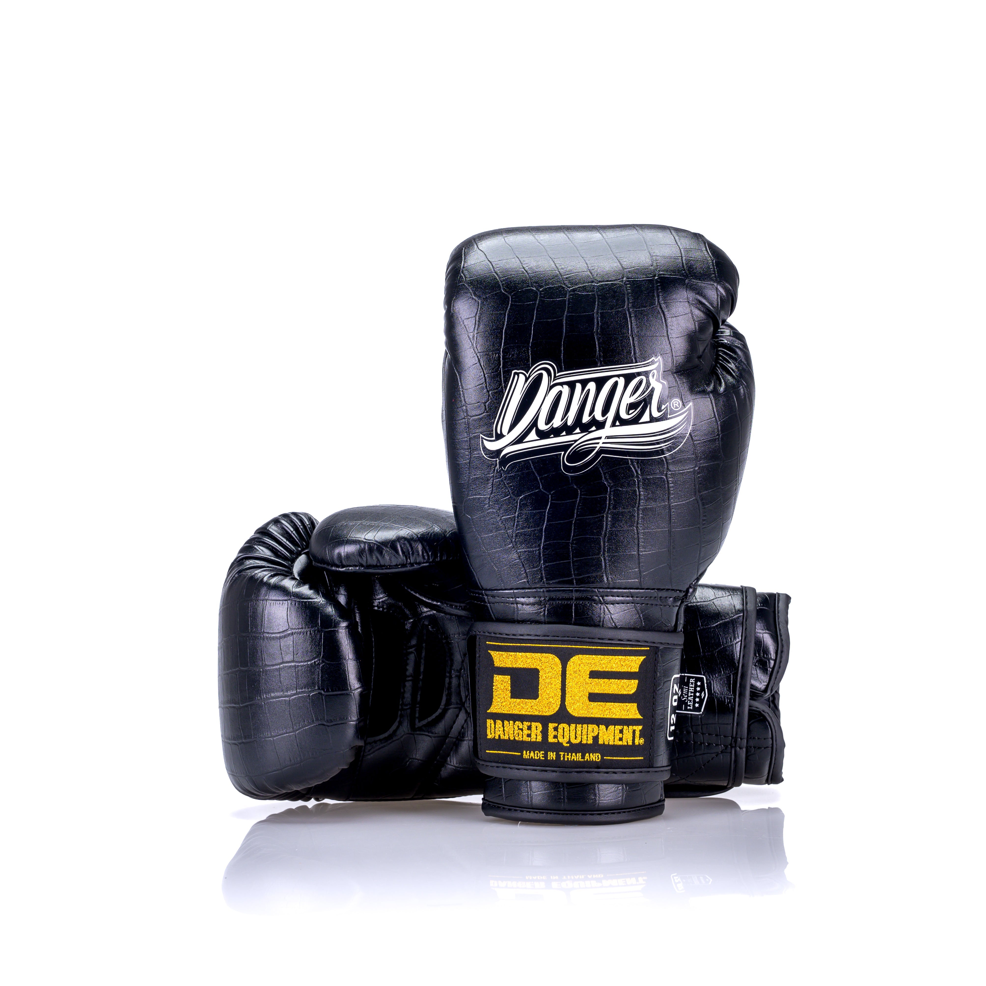 Black Danger Equipment Compact Boxing Gloves Back/Front