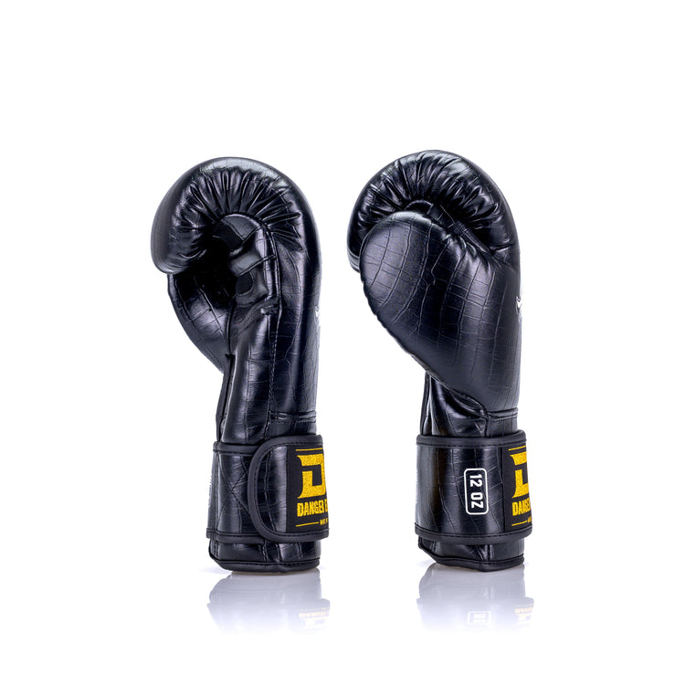 Black Danger Equipment Compact Boxing Gloves Side