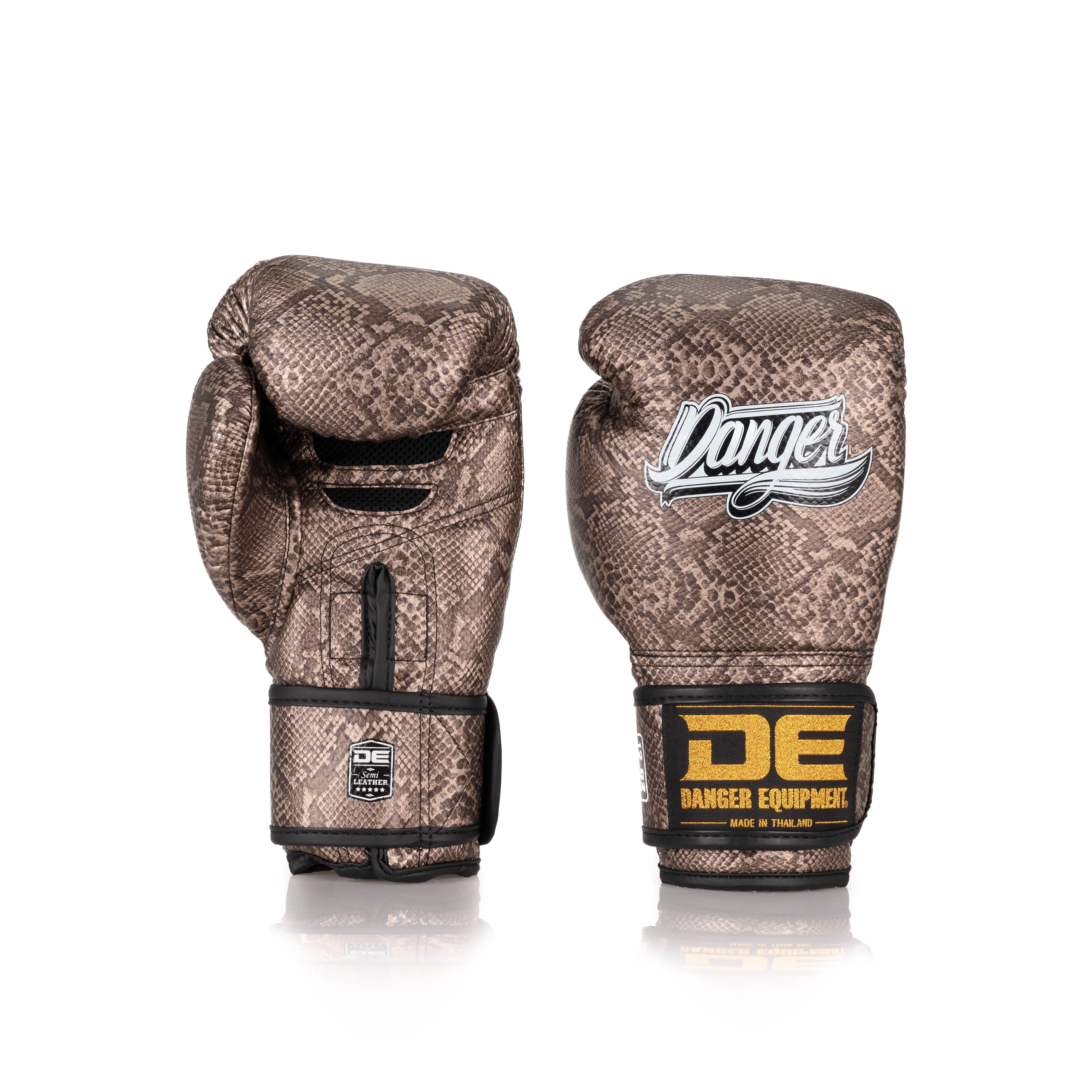 Bronze Danger Equipment Compact Boxing Gloves Army Back/Front