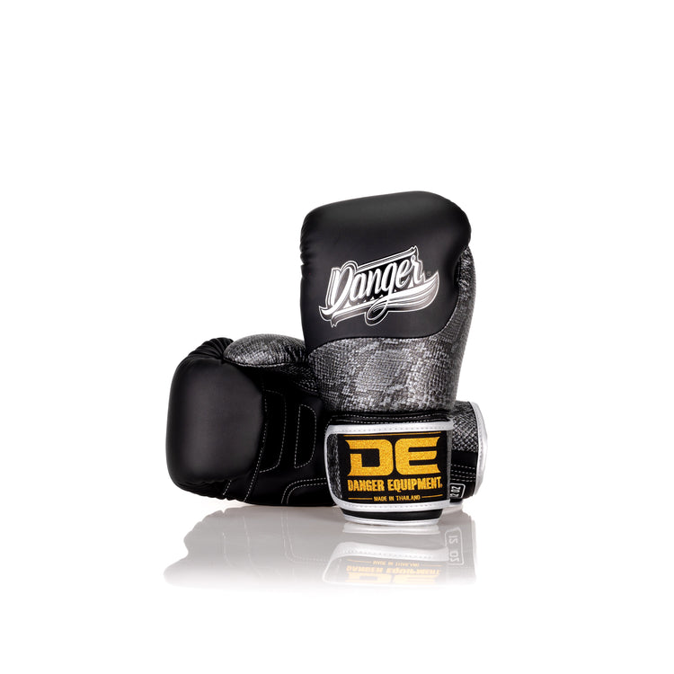 Black Danger Equipment Evolution Deluxe Boxing Gloves Back/Front