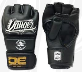 Black Danger Equipment MMA Competition Gloves Back/Front
